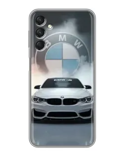Чехол для Samsung Galaxy A24 с картинкой «BMW в белом дыму» Чехол для Samsung Galaxy A24 с картинкой «BMW в белом дыму»