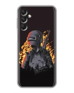 Чехол для Samsung Galaxy A24 с картинкой «PUBG — огненный силуэт» Чехол для Samsung Galaxy A24 с картинкой «PUBG — огненный силуэт»