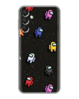 Чехол для Samsung Galaxy A24 с картинкой «Космический паттерн Among Us»