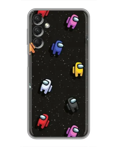 Чехол для Samsung Galaxy A24 с картинкой «Космический паттерн Among Us»