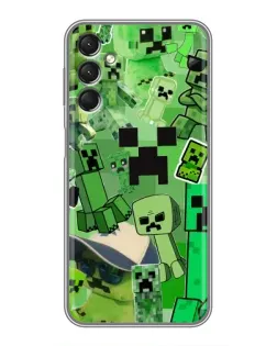 Чехол для Samsung Galaxy A24 с картинкой «Криперы Minecraft»