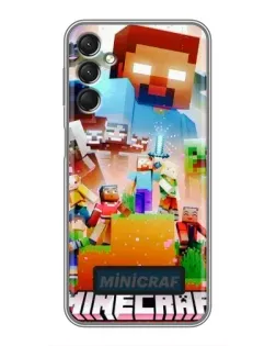 Чехол для Samsung Galaxy A24 с картинкой «Minecraft герои игры»