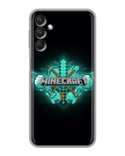Чехол для Samsung Galaxy A24 с картинкой «Minecraft Diamond лого» Чехол для Samsung Galaxy A24 с картинкой «Minecraft Diamond лого»
