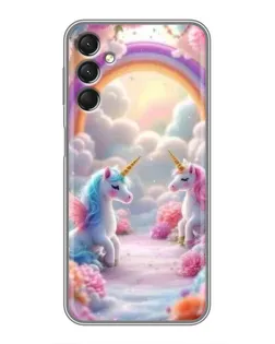 Чехол для Samsung Galaxy A24 с картинкой «Радуга и единороги» Чехол для Samsung Galaxy A24 с картинкой «Радуга и единороги»