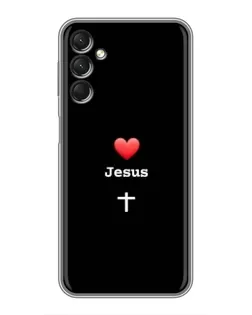 Чехол для Samsung Galaxy A24 с картинкой «Сердце - Jesus»