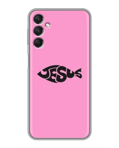 Чехол для Samsung Galaxy A24 с картинкой «Розовый символ Jesus» Чехол для Samsung Galaxy A24 с картинкой «Розовый символ Jesus»