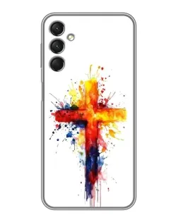 Чехол для Samsung Galaxy A24 с картинкой «Акварельный крест»