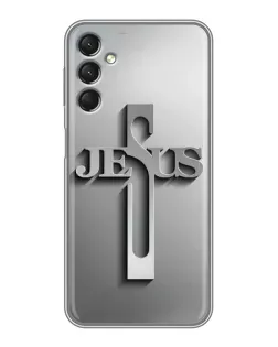 Чехол для Samsung Galaxy A24 с картинкой «Металлический крест Jesus» Чехол для Samsung Galaxy A24 с картинкой «Металлический крест Jesus»