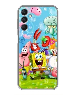 Чехол для Samsung Galaxy A24 с картинкой «Губка Боб и друзья»
