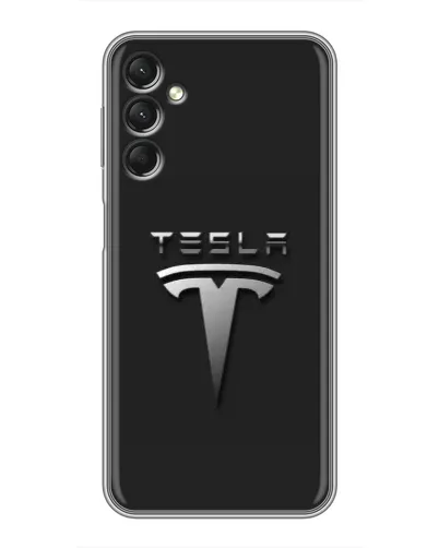 Чохол для Samsung Galaxy A24 з картинкою «Сталевий логотип Tesla» Чохол для Samsung Galaxy A24 з картинкою «Сталевий логотип Tesla»