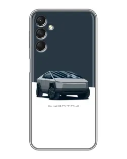 Чохол для Samsung Galaxy A24 з картинкою «Сріблястий Cybertruck Tesla»