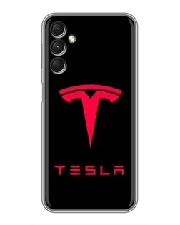 Чохол для Samsung Galaxy A24 з картинкою «Tesla Red Logo»