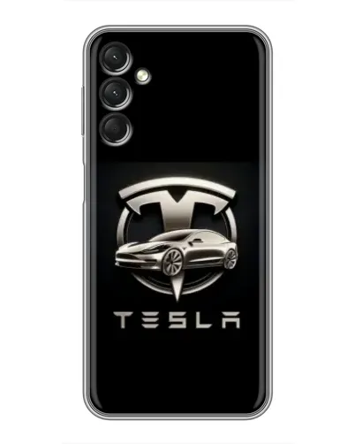 Чохол для Samsung Galaxy A24 з картинкою «Tesla — срібне авто» Чохол для Samsung Galaxy A24 з картинкою «Tesla — срібне авто»