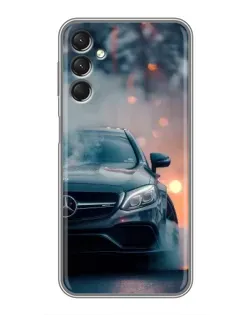 Чехол для Samsung Galaxy A24 с картинкой «Mercedes — ночной город»