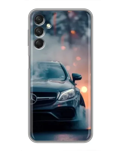 Чехол для Samsung Galaxy A24 с картинкой «Mercedes — ночной город»