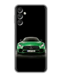Чехол для Samsung Galaxy A24 с картинкой «Mercedes — неоновый лого»