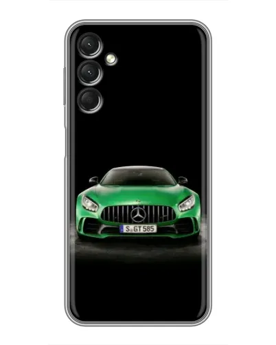 Чехол для Samsung Galaxy A24 с картинкой «Mercedes — неоновый лого»