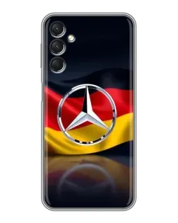 Чехол для Samsung Galaxy A24 с картинкой «Mercedes — флаг Германии»
