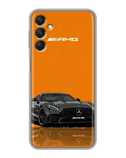 Чехол для Samsung Galaxy A24 с картинкой «Оранжевый Mercedes AMG»