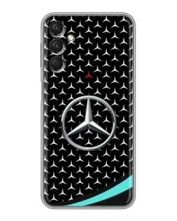 Чехол для Samsung Galaxy A24 с картинкой «Mercedes — бирюзовый акцент»
