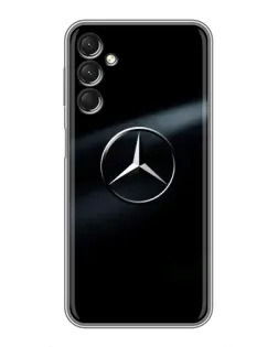 Чехол для Samsung Galaxy A24 с картинкой «Mercedes на металле»