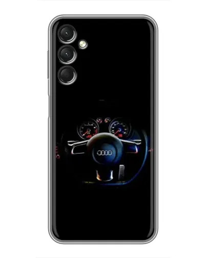 Чехол для Samsung Galaxy A24 с картинкой «Салон Audi — руль»