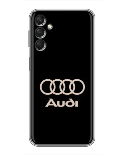 Чехол для Samsung Galaxy A24 с картинкой «Audi — золотой логотип»