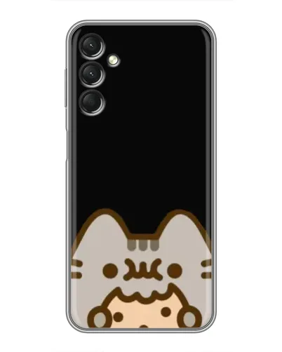 Чехол для Samsung Galaxy A24 с картинкой «Пушин на черном»