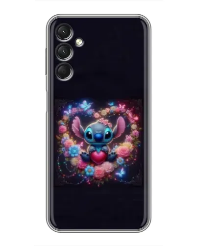Чехол для Samsung Galaxy A24 с картинкой «Stitch в цветах» Чехол для Samsung Galaxy A24 с картинкой «Stitch в цветах»