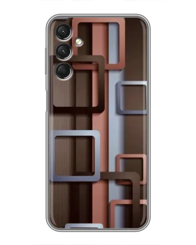 Чехол для Samsung Galaxy A24 с картинкой «Коричневые объемные квадраты» Чехол для Samsung Galaxy A24 с картинкой «Коричневые объемные квадраты»