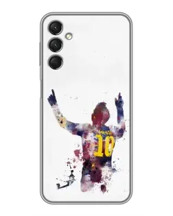 Чехол для Samsung Galaxy A24 с картинкой «Акварельный Месси Барселона»