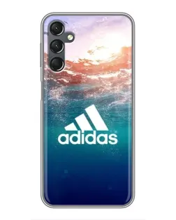 Чехол для Samsung Galaxy A25 (A256) с картинкой «Океанская глубина адидас» Чехол для Samsung Galaxy A25 (A256) с картинкой «Океанская глубина адидас»