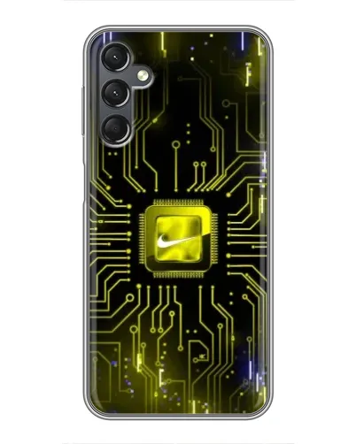 Чехол для Samsung Galaxy A25 (A256) с картинкой «Nike — золотая искра»