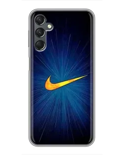 Чехол для Samsung Galaxy A25 (A256) с картинкой «Синий пульс Nike» Чехол для Samsung Galaxy A25 (A256) с картинкой «Синий пульс Nike»