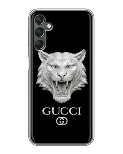 Чехол для Samsung Galaxy A25 (A256) с картинкой «Gucci — серебряный лев» Чехол для Samsung Galaxy A25 (A256) с картинкой «Gucci — серебряный лев»