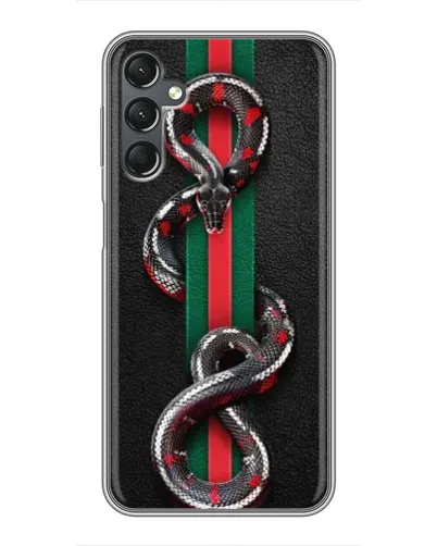 Чехол для Samsung Galaxy A25 (A256) с картинкой «Gucci — змея на полосе» Чехол для Samsung Galaxy A25 (A256) с картинкой «Gucci — змея на полосе»