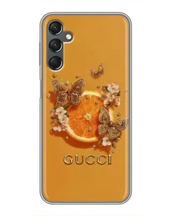 Чехол для Samsung Galaxy A25 (A256) с картинкой «Gucci — золотые бабочки» Чехол для Samsung Galaxy A25 (A256) с картинкой «Gucci — золотые бабочки»
