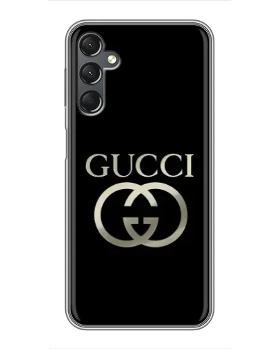 Чехол для Samsung Galaxy A25 (A256) с картинкой «Gucci — золото на черном» Чехол для Samsung Galaxy A25 (A256) с картинкой «Gucci — золото на черном»