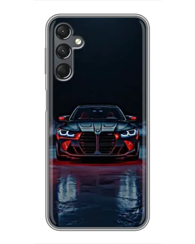 Чехол для Samsung Galaxy A25 (A256) с картинкой «BMW на мокрой дороге»