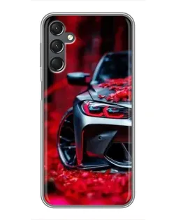 Чехол для Samsung Galaxy A25 (A256) с картинкой «Спортивная BMW и цветы» Чехол для Samsung Galaxy A25 (A256) с картинкой «Спортивная BMW и цветы»
