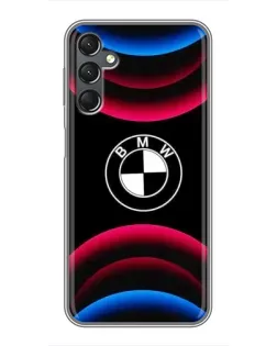 Чехол для Samsung Galaxy A25 (A256) с картинкой «Логотип BMW и неоновые дуги» Чехол для Samsung Galaxy A25 (A256) с картинкой «Логотип BMW и неоновые дуги»