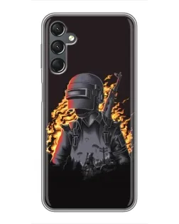 Чехол для Samsung Galaxy A25 (A256) с картинкой «PUBG — огненный силуэт» Чехол для Samsung Galaxy A25 (A256) с картинкой «PUBG — огненный силуэт»