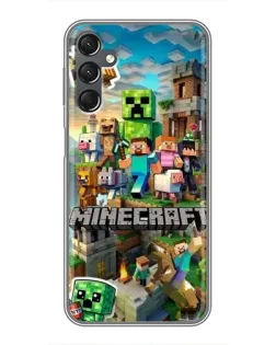 Чехол для Samsung Galaxy A25 (A256) с картинкой «Замок Minecraft»