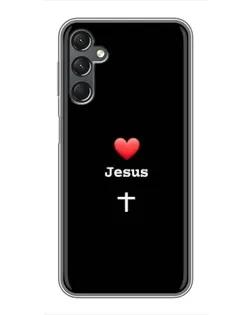 Чехол для Samsung Galaxy A25 (A256) с картинкой «Сердце - Jesus»