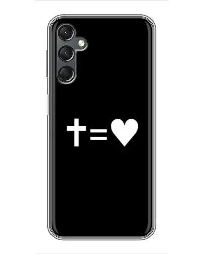 Чехол для Samsung Galaxy A25 (A256) с картинкой «Крест и Сердце»