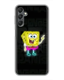 Чехол для Samsung Galaxy A25 (A256) с картинкой «Неоновый Губка Боб»