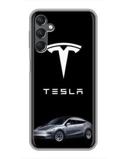 Чехол для Samsung Galaxy A25 (A256) с картинкой «Tesla Model Y» Чехол для Samsung Galaxy A25 (A256) с картинкой «Tesla Model Y»