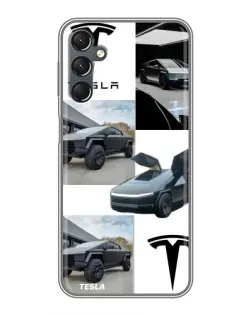 Чехол для Samsung Galaxy A25 (A256) с картинкой «Коллаж Cybertruck Tesla» Чехол для Samsung Galaxy A25 (A256) с картинкой «Коллаж Cybertruck Tesla»