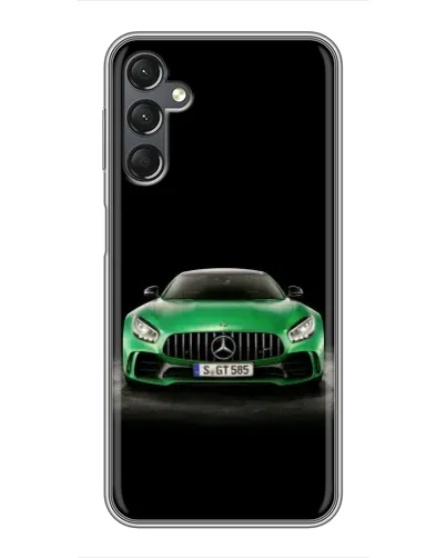 Чехол для Samsung Galaxy A25 (A256) с картинкой «Mercedes — неоновый лого»