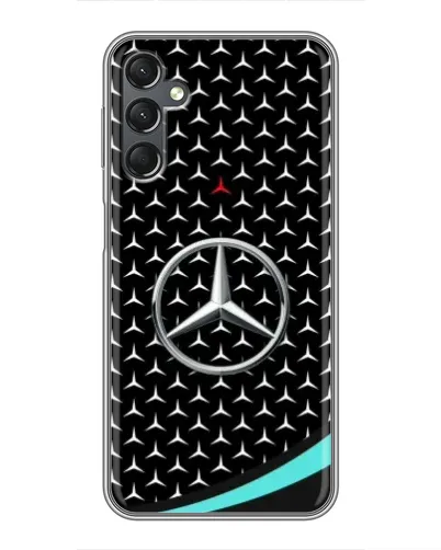 Чехол для Samsung Galaxy A25 (A256) с картинкой «Mercedes — бирюзовый акцент»